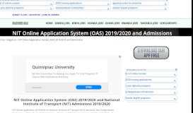 
							         NIT Online Application System (OAS) 2019/2020 and ...								  
							    