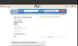 
							         Njl & Ps Credit Union - New Jersey Business Directory - NJ.com								  
							    