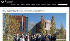 
							         NKU Dedicates the Health Innovation Center : Northern Kentucky ...								  
							    