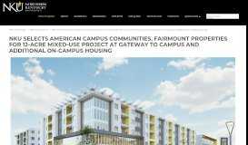 
							         NKU selects American Campus Communities, Fairmount Properties ...								  
							    