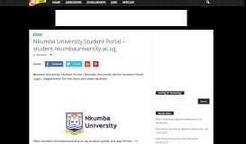 
							         Nkumba University Student Portal - student.nkumbauniversity.ac.ug								  
							    