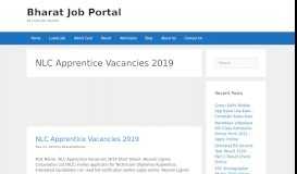 
							         NLC Apprentice Vacancies 2019 Archives - Bharat Job Portal								  
							    