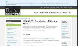 
							         NLN NACE I Exam - Manchester Community College								  
							    