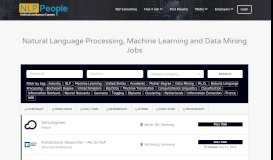 
							         NLP People – Natural Language Processing and AI Careers								  
							    