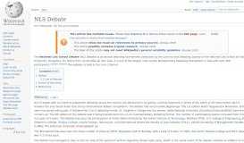 
							         NLS Debate - Wikipedia								  
							    