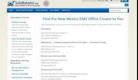 
							         NM — New Mexico DMV Locations - Safe Motorist								  
							    