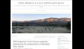 
							         NM Supreme Court issues opinion explaining its suspension of ...								  
							    