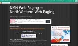 
							         NMH Web Paging ~ NorthWestern Web Paging - Deets ...								  
							    