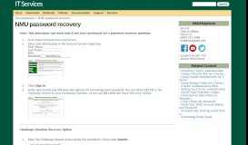 
							         NMU password recovery | IT Services - Northern Michigan University								  
							    