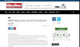 
							         NNPC keeps mum over 2012 recruitment scam - Nigerian News Direct								  
							    