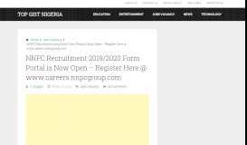 
							         NNPC Recruitment 2019/2020 Form Portal is Now Open – Register ...								  
							    