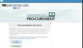
							         NNPS Procurement Services - Newport News Public Schools								  
							    