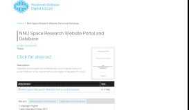 
							         NNU Space Research Website Portal and Database | Wesleyan ...								  
							    