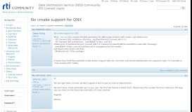 
							         No cmake support for QNX | Data Distribution Service (DDS ...								  
							    