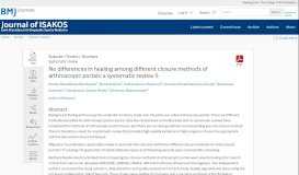 
							         No differences in healing among different closure methods of ...								  
							    