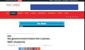 
							         No government loans for Luanar, NRC students | The ... - Times.mw								  
							    