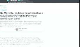 
							         No More Spreadsheets: Alternatives to Excel for Payroll to Pay Your ...								  
							    