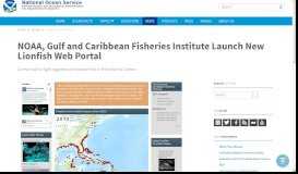 
							         NOAA, Gulf and Caribbean Fisheries Institute launch new lionfish web ...								  
							    
