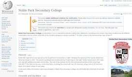 
							         Noble Park Secondary College - Wikipedia								  
							    