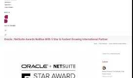
							         NoBlue Awarded 5 Star Solution Provider by Oracle | NetSuite - NoBlue								  
							    