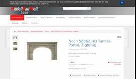 
							         Noch 58062 HO Tunnel-Portal, 2-gleisig Modelleisenbahn MBW-Saar ...								  
							    