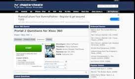 
							         Noclip how to use it ? - Portal 2 Answers for Xbox 360 - Chapter Cheats								  
							    