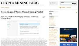 
							         Node Open Mining Portal - Crypto Mining Blog								  
							    
