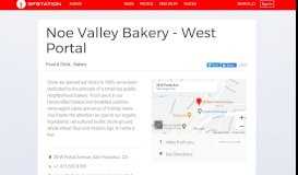 
							         Noe Valley Bakery - West Portal - SFStation								  
							    