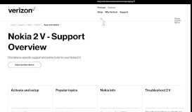 
							         Nokia 2 V - Support Overview Apps & Widgets | Verizon Wireless								  
							    
