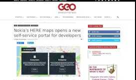 
							         Nokia's HERE maps opens a new self-service portal for developers ...								  
							    