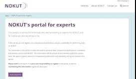 
							         NOKUT's portal for experts | Nokut								  
							    