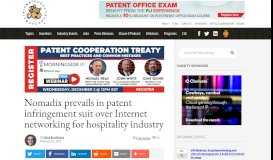 
							         Nomadix prevails in patent infringement suit over Internet networking ...								  
							    