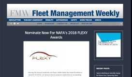 
							         Nominate Now For NAFA's 2018 FLEXY Awards - Fleet Management ...								  
							    