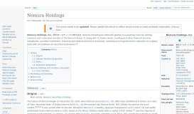 
							         Nomura Holdings - Wikipedia								  
							    