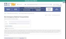 
							         Non-Emergency Medical Transportation - Medical Home Portal								  
							    