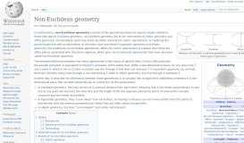 
							         Non-Euclidean geometry - Wikipedia								  
							    