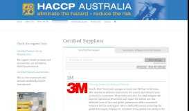 
							         Non-Food Certified & Endorsed Suppliers | Home - HACCP Australia								  
							    