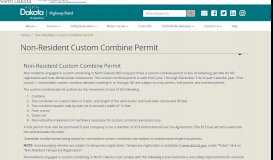 
							         Non-Resident Custom Combine Permit | North Dakota State ...								  
							    