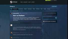 
							         Non va l'italiano :: Portal 2 General Discussions - Steam Community								  
							    