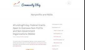 
							         Nonprofits and NGOs – Grants.gov Community Blog								  
							    