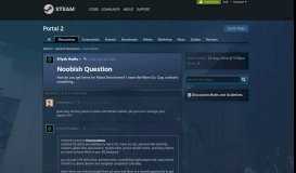 
							         Noobish Question :: Portal 2 General Discussions - Steam Community								  
							    