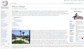 
							         Norco College - Wikipedia								  
							    