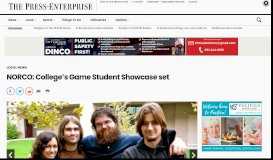 
							         NORCO: College's Game Student Showcase set – Press Enterprise								  
							    