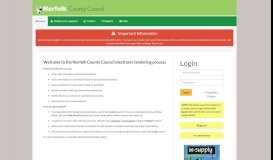 
							         Norfolk County Council Electronic Tendering Site - Home								  
							    