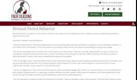 
							         Normal Parrot Behavior - Four Seasons Animal Hospital								  
							    