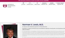 
							         Norman V. Lewis, M.D. - Louisville Orthopaedic Clinic therapy ...								  
							    