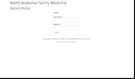 
							         North Alabama Family Medicine - Patient Portal | Login								  
							    