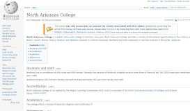 
							         North Arkansas College - Wikipedia								  
							    