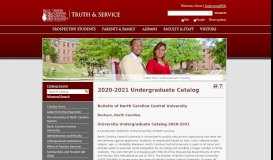 
							         North Carolina Central University - Acalog ACMS™								  
							    