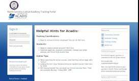 
							         North Carolina Justice Academy Training Portal								  
							    